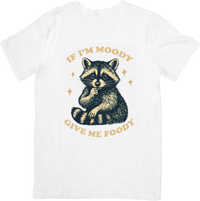 Thumbnail for Moody Raccoon Give Me Food T-Shirt | Funny Vintage Animal Graphic Tee