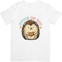 Thumbnail for Stuck On You Hedgehog T-Shirt | Cute Vintage Animal Graphic Tee | Love Gift