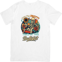 Thumbnail for Pretty Tired Of This Skeleton T-Shirt | Retro Boho Funny Graphic Tee