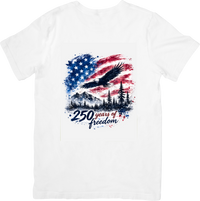 Thumbnail for 250 Years Of Freedom Eagle T-Shirt | Patriotic American Anniversary Graphic Tee | Fourth Of July Gift