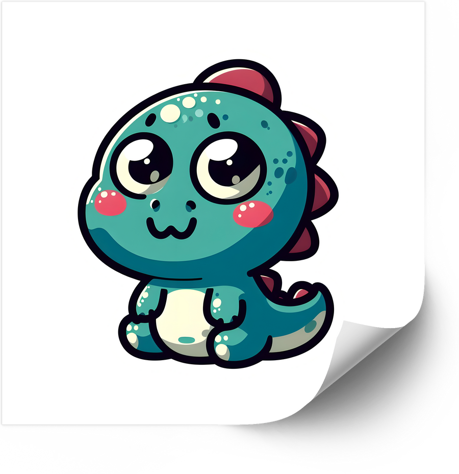 Baby Dinosaur Sticker | Cute Kawaii Dino Vinyl Decal