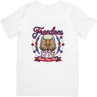 Thumbnail for Freedom 1776 Bald Eagle T-Shirt | Patriotic Retro American Graphic Tee | Independence Day Gift