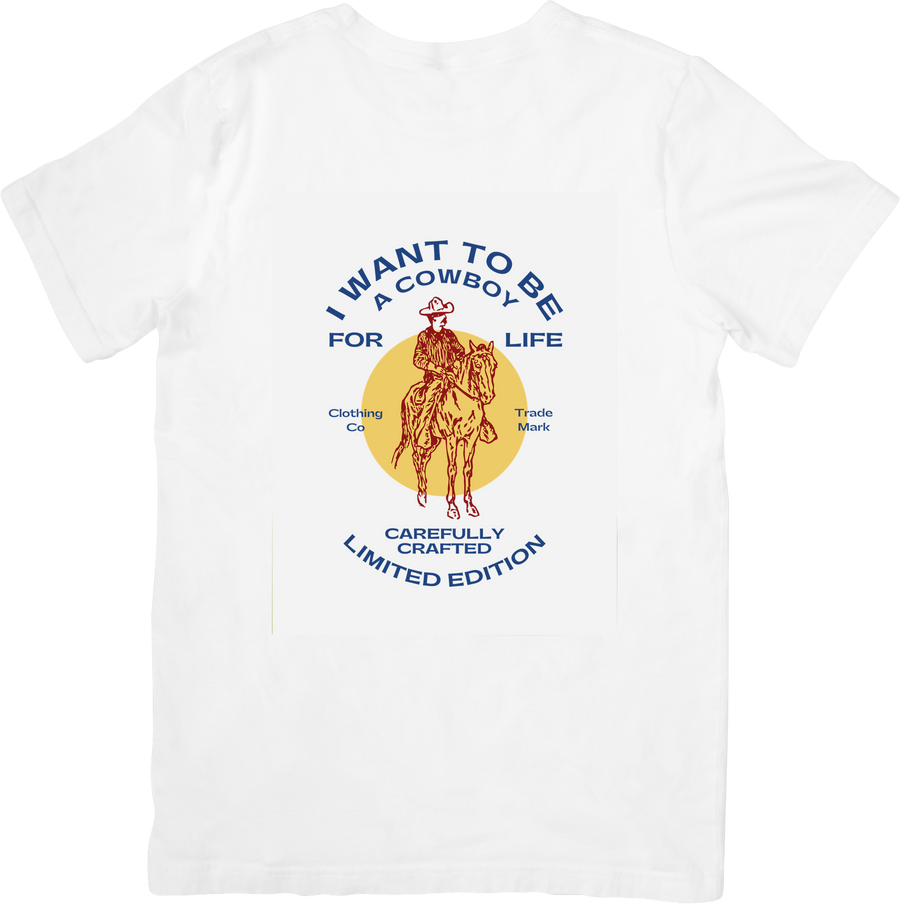I Want To Be A Cowboy For Life T-Shirt | Retro Western Vintage Graphic Tee