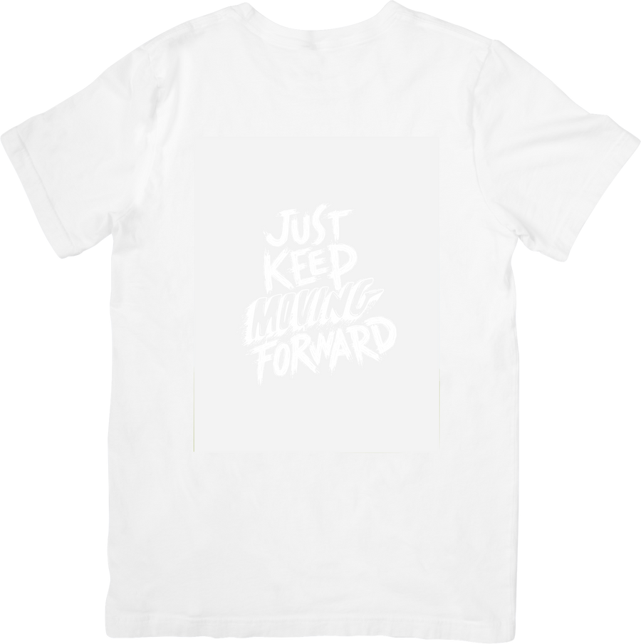 Just Keep Moving Forward T-Shirt | Minimalist Motivational Graphic Tee