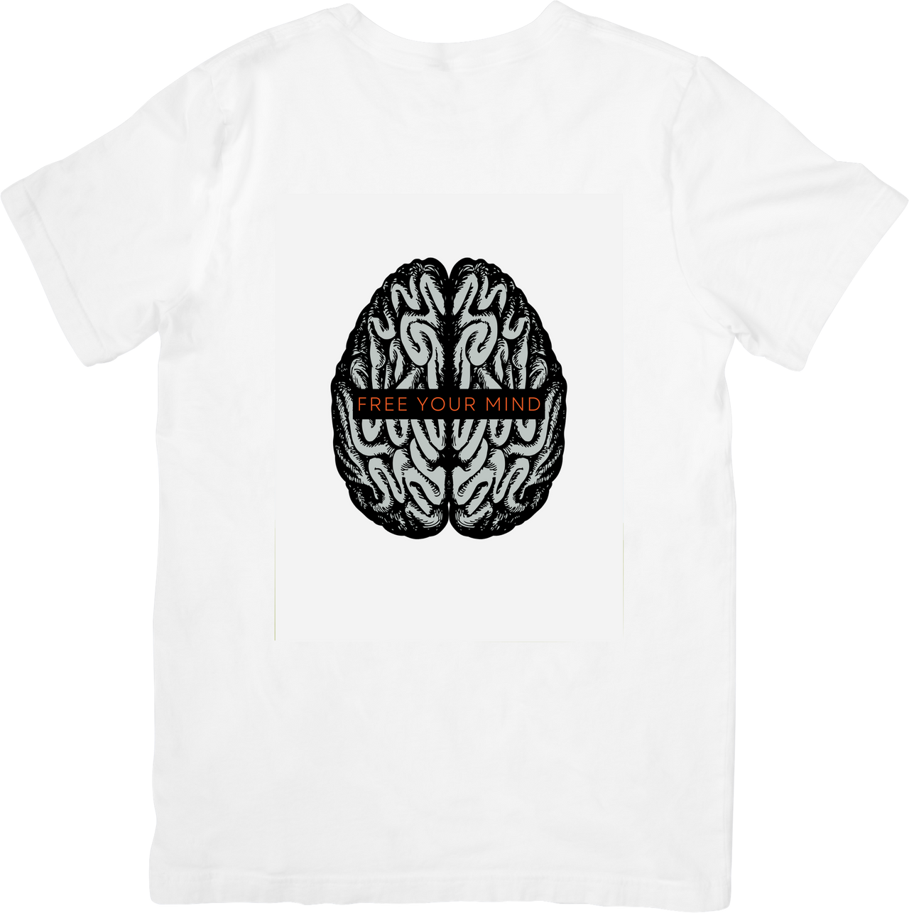 Free Your Mind Brain T-Shirt | Minimalist Mental Awareness Graphic Tee