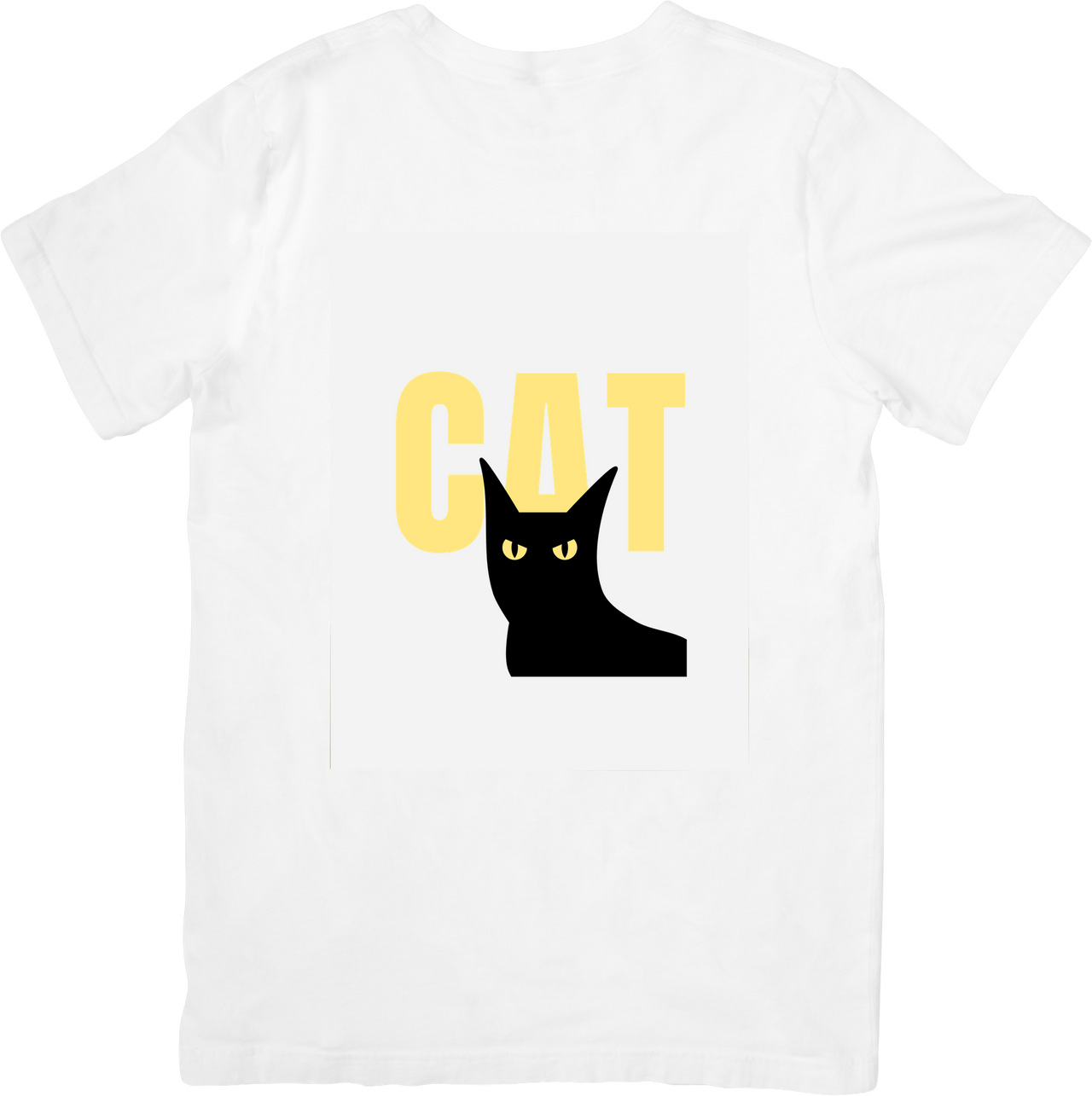 Black Cat Peeking T-Shirt | Minimalist Funny Cat Graphic Tee | Cat Lover Gift