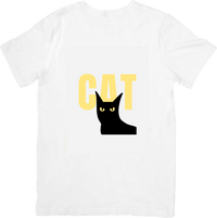 Thumbnail for Black Cat Peeking T-Shirt | Minimalist Funny Cat Graphic Tee | Cat Lover Gift