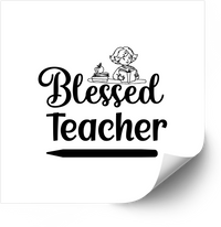 Thumbnail for Blessed Teacher Sticker | Christian Minimalist Educator Vinyl Decal