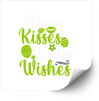 Thumbnail for Bunny Kisses Easter Wishes Sticker | Cute Floral Easter Vinyl Decal