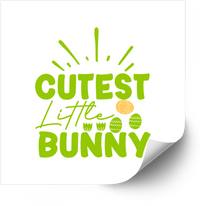 Thumbnail for Cutest Little Bunny Sticker | Cute Floral Easter Spring Vinyl Decal