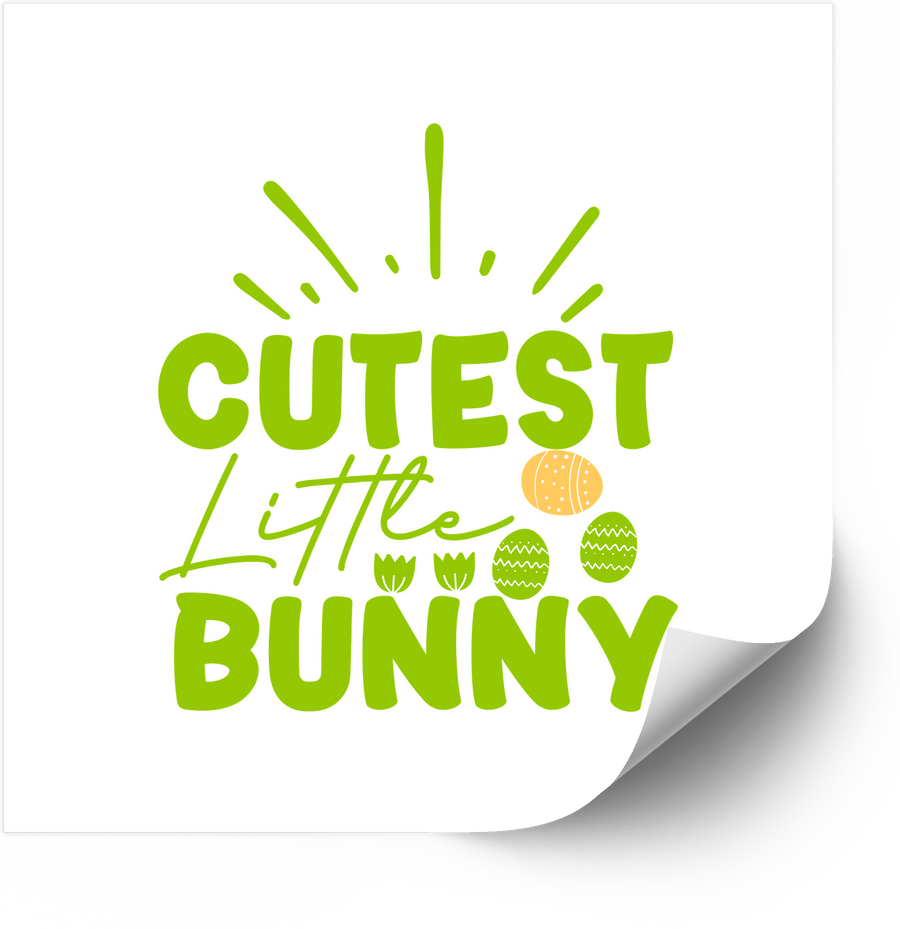 Cutest Little Bunny Sticker | Cute Floral Easter Spring Vinyl Decal