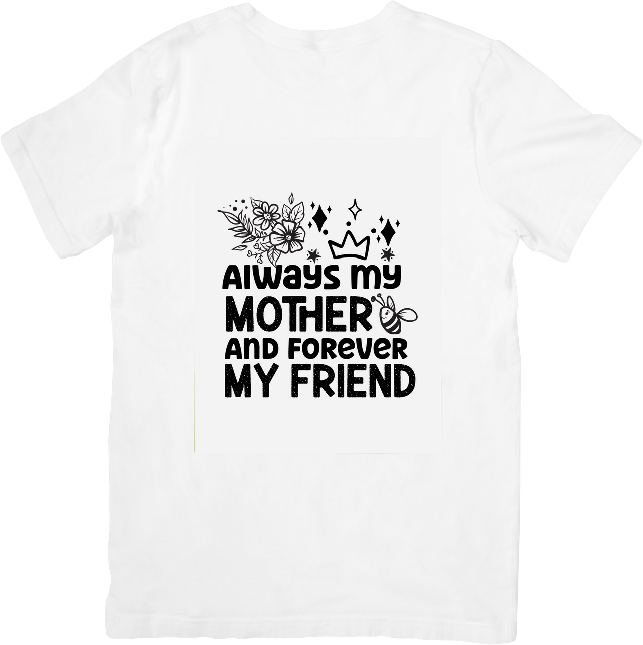 Always My Mother Forever My Friend T-Shirt | Floral Minimalist Mom Graphic Tee | Mother's Day Gift