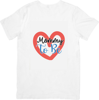 Thumbnail for Mommy To Be T-Shirt | Cute Minimalist Heart Pregnancy Graphic Tee | Baby Shower Gift