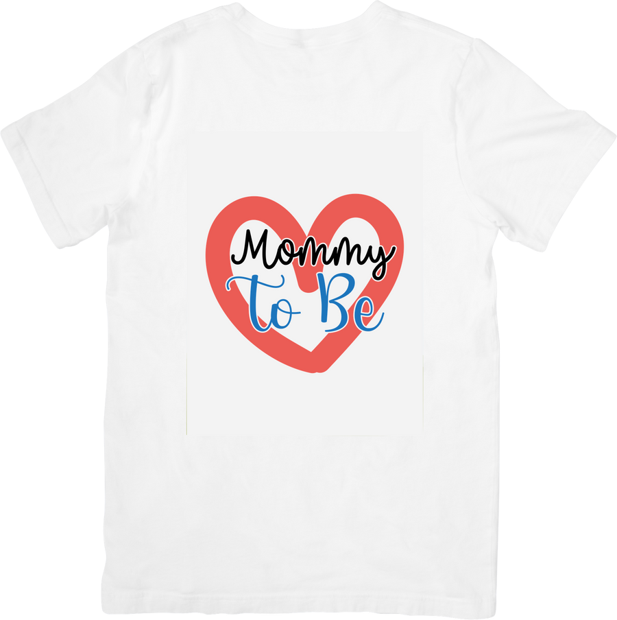 Mommy To Be T-Shirt | Cute Minimalist Heart Pregnancy Graphic Tee | Baby Shower Gift