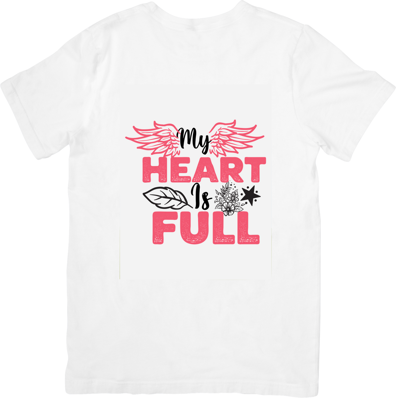 My Heart Is Full T-Shirt | Floral Boho Inspirational Graphic Tee | Valentine Gift