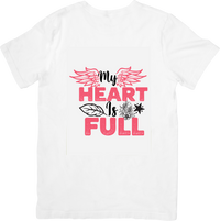 Thumbnail for My Heart Is Full T-Shirt | Floral Boho Inspirational Graphic Tee | Valentine Gift